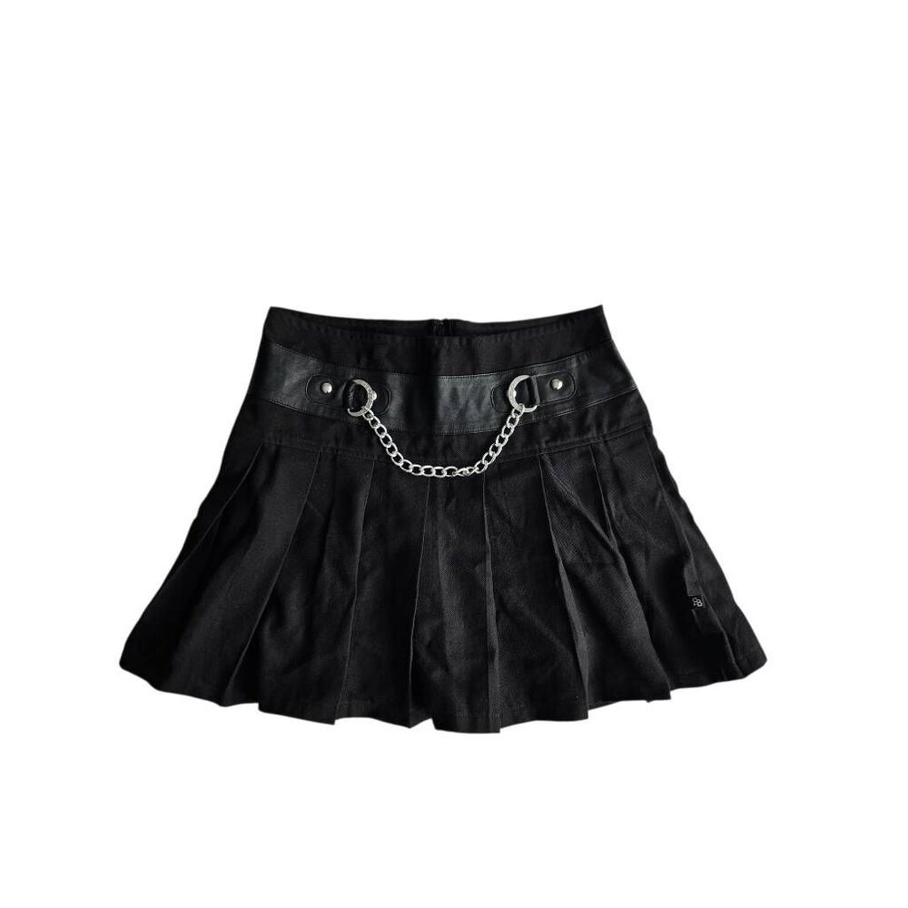 royal bones goth mini skirt